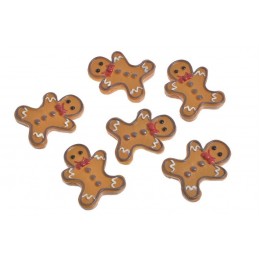 Piernikowe ludziki naklejki..4,5cm..6szt/paczka