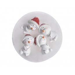 Bałwan figurka 4szt-kpl..2cmL x 2cmW x 3,5cmH