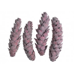 Szyszka strobus medium (15-20cm) flocking -paczka 4szt