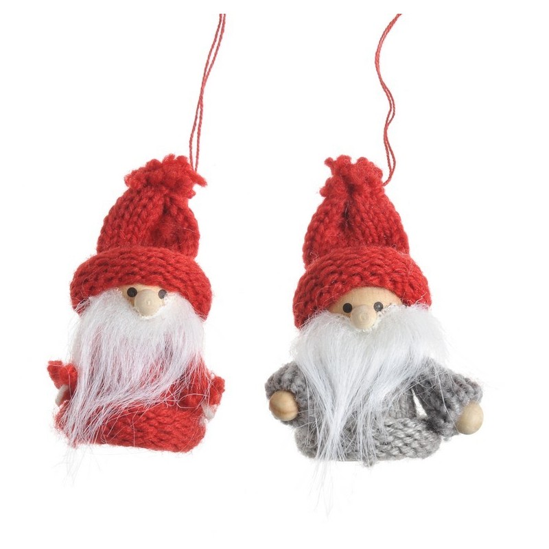 Pacynki zawieszki mikołaje 2szt-pacz..4,5cmL x 3,5cmW x 6,5cmH