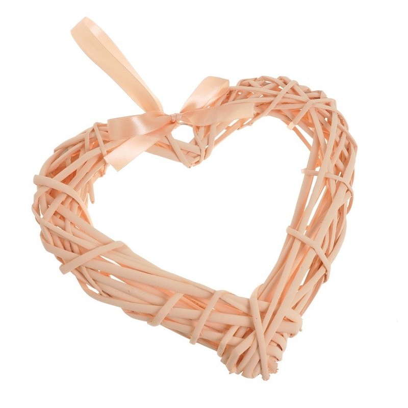 Serca z wikliny 25cm kolor ORANGE