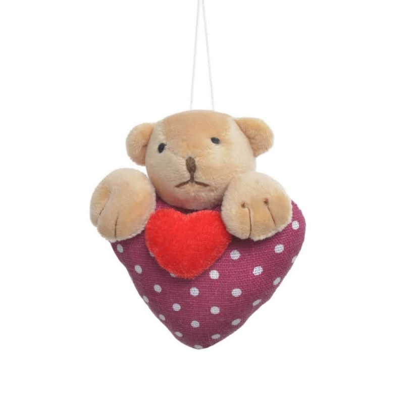 Miś z serduszkiem - zawieszka 2szt-pacz..12cmH