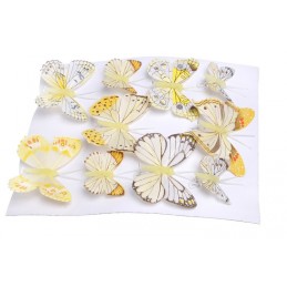 Motyl mix 8cm-5cm na klipie 10szt/kpl