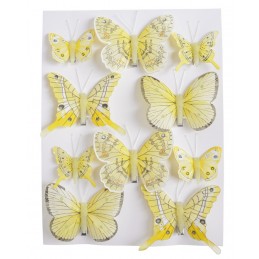 Motylki na klipie 10szt-kpl..4,5cm-6cm
