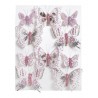 Motyl brokacony na klipie 10szt-kpl..9cmH, 6cmH, 4,5cmH