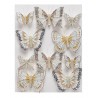 Motyl brokacony na klipie 10szt-kpl..9cmH, 6cmH, 4,5cmH