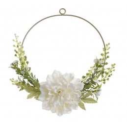 Obręcz z dalią 20cm - art. dekoracyjny