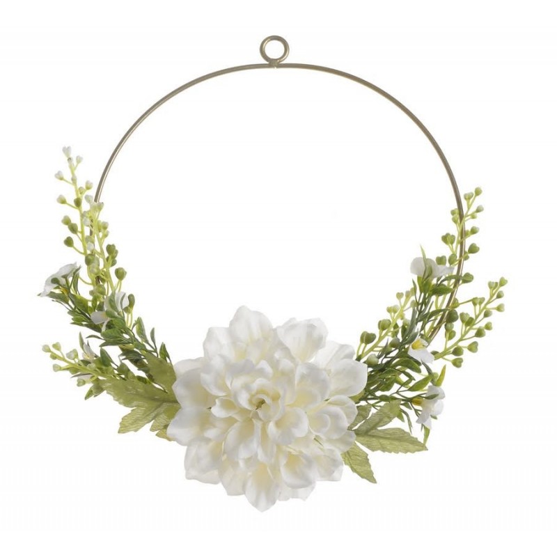 Obręcz z dalią 20cm - art. dekoracyjny
