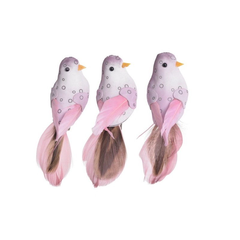 Ptaszek 12,5cm na klipie 3szt-kpl.