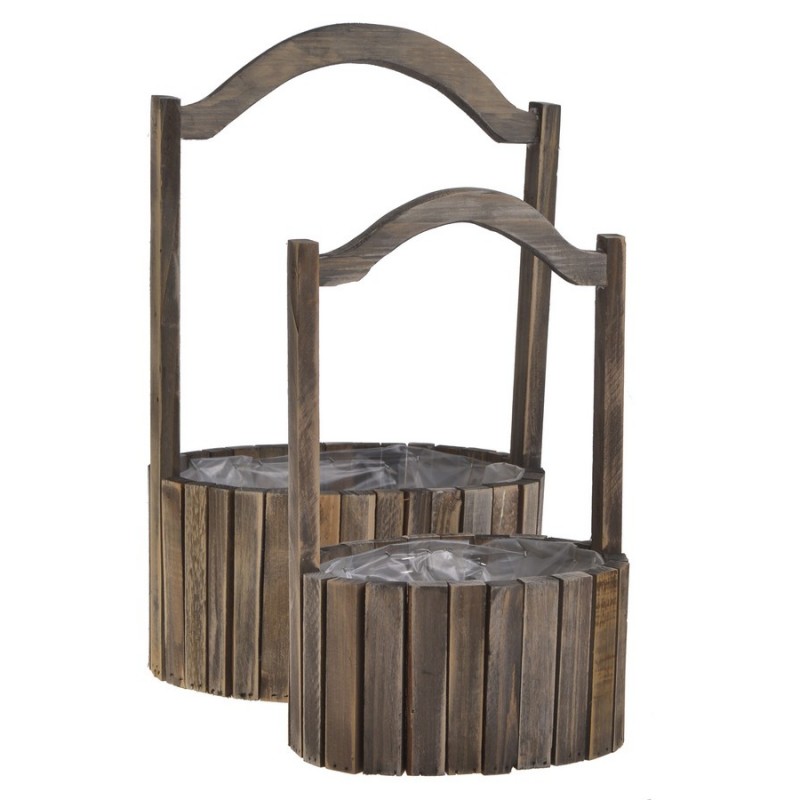 Drewniana osłonka z uchwytem 2szt-kpl..46cmH/37cmH