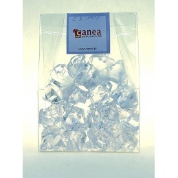 Kryształki przeźroczyste L z dziurką..170g...3cm