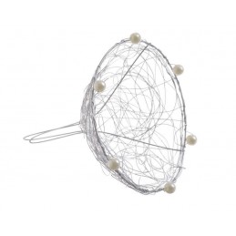 Kryza koło z perłami 13cm