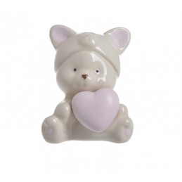Miś z sercem 7cm - artykuł ceramiczny