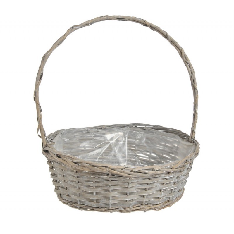 Wyplatany kosz 44x36xH10-17-50cmi - kosz prezentowy