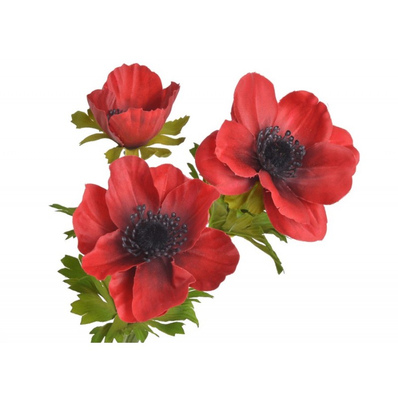 Anemon x3 56cm - sztuczna roślina