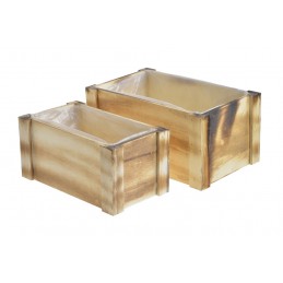 Skrzynki drewniane 2szt-kpl..25cmL / 30cmL