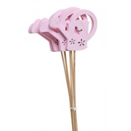 Pik konewka biała 38-9 cm, 6 szt-paczka PINK