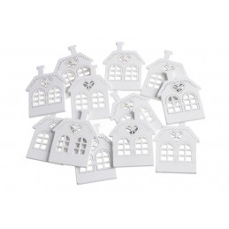 Domki 8x6cm, 12szt-pacz - drewno