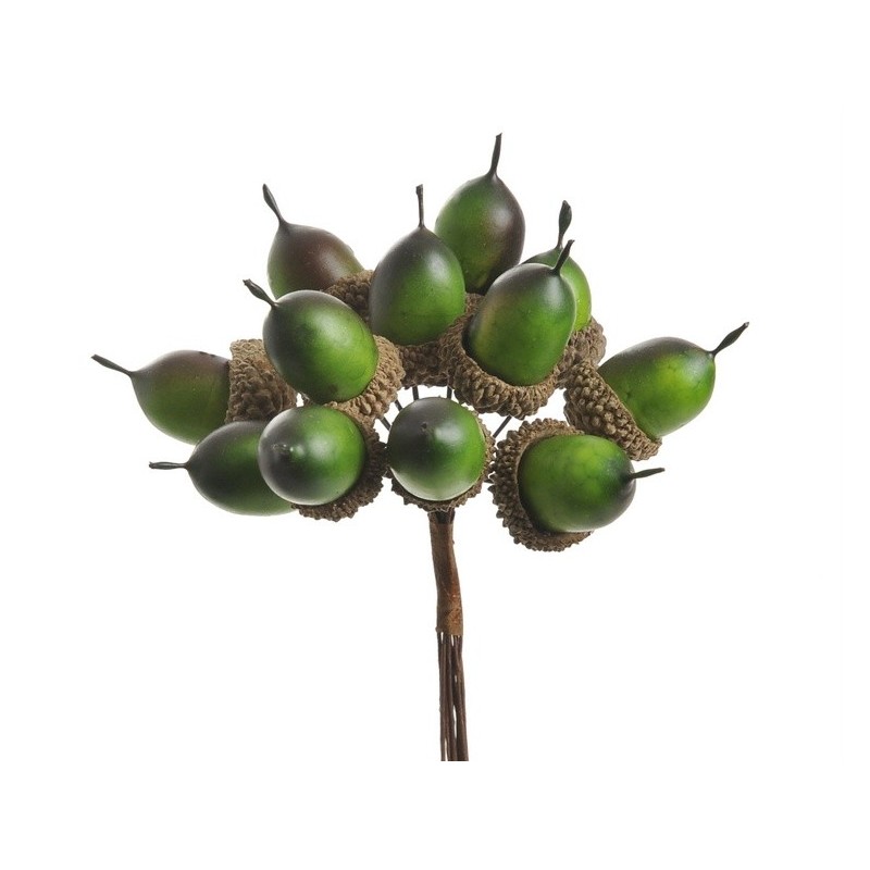 Żołędzie 12/pęczek..x12...12 cm - artykuł dekoracyjny MAT GR./LT.BR