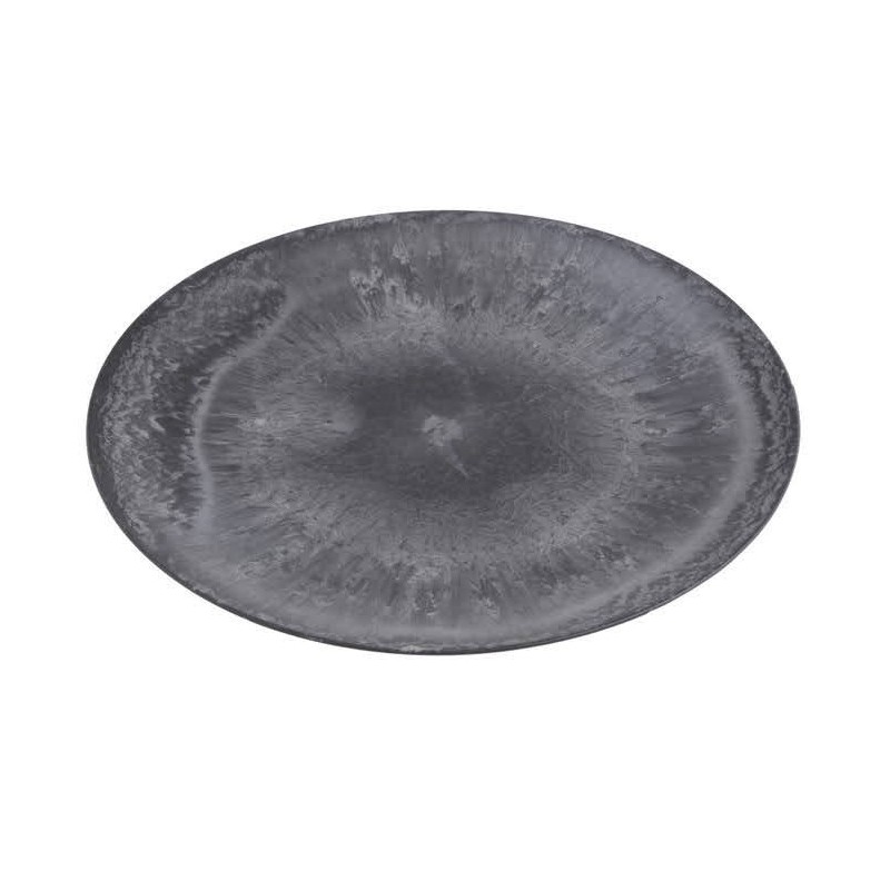 Talerz dekoracyjny przecierany szary 40cm