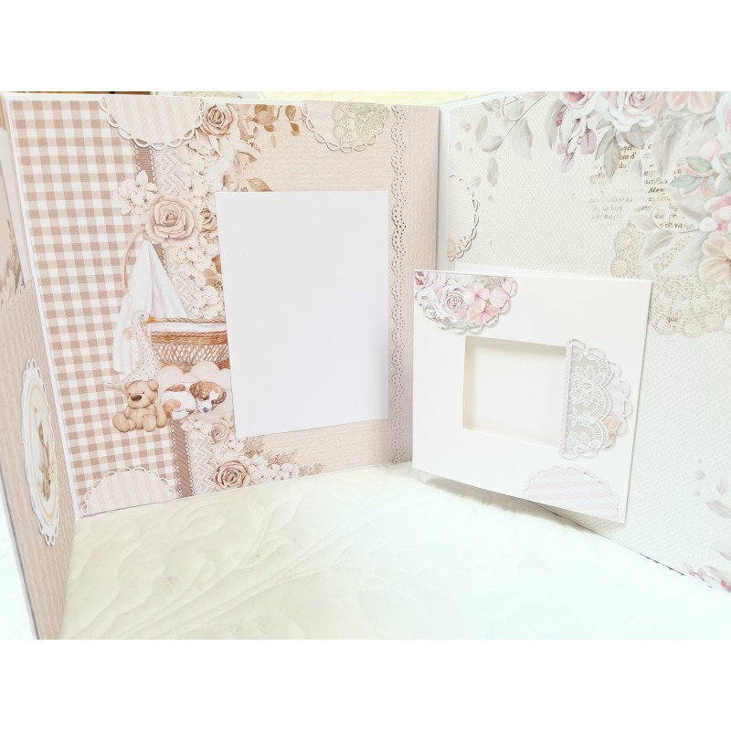 Album scrapbooking dla dziewczynki 25×25 cm chrzciny, roczek