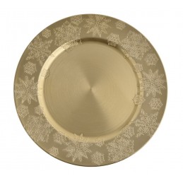 Talerz dekoracyjny w śnieżynki 33cm