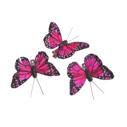 Motyl 5,5cm na klipie, 24szt-kpl