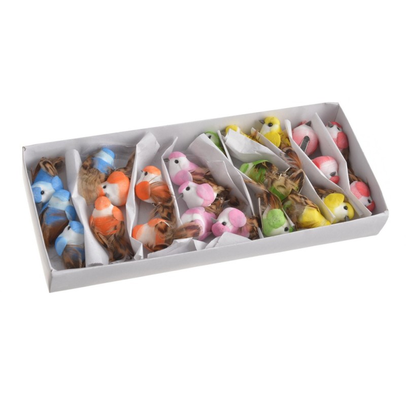 Ptaszki 10cm na klipie, 12szt-kpl