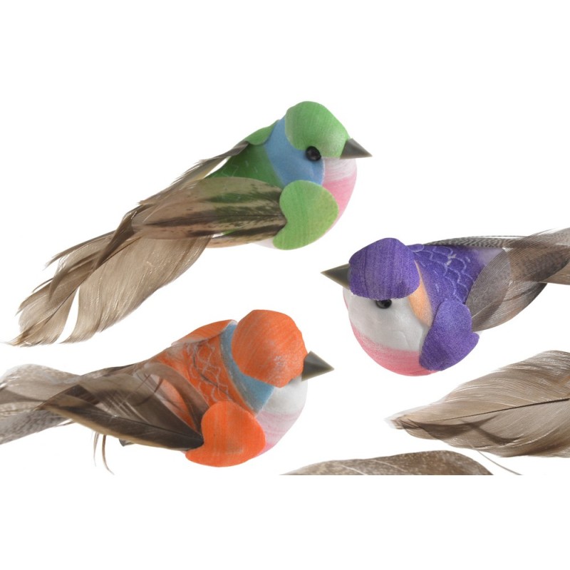 Ptaszki 10cm na klipie,  12szt-kpl