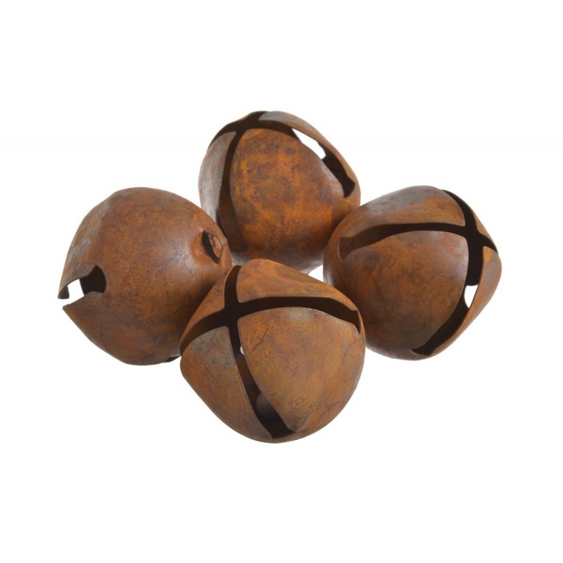 Dzwonki metalowe 6,5cm, 4szt-pacz RUSTY