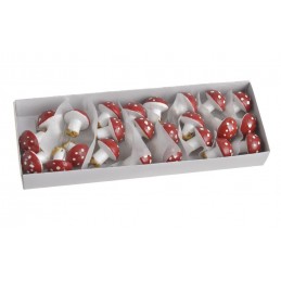 Muchomory 24szt-kpl..2,2cm∅ x 2,5cmH
