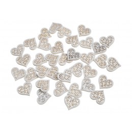 Drewniane serca w paczce, 36szt..2cmL x 0,2cmW x1,8cmH