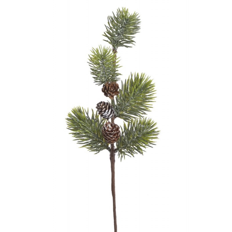 Gałązka iglasta z szyszkami..42cm - art. dekoracyjny