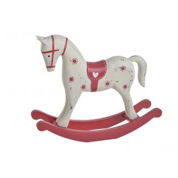 Drewniany konik na biegunach..25,5cmL x 6,5cmW x 22cmH