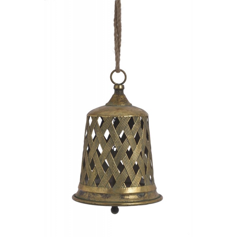 Dzwon ażurowy, zawieszka metalowa..23,5cm∅ x 34cmH