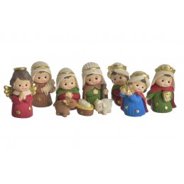 Figurki do szopki 10szt-kpl..1,5-5cmH MULTICOLOR