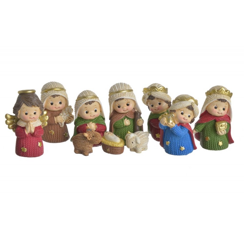 Figurki do szopki 10szt-kpl..1,5-5cmH MULTICOLOR