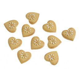 Serca jak pierniczki 2,5cm, 24szt-kpl 8szt/paczka