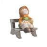 Dziadek..9cmH figurka ceramika+drewno