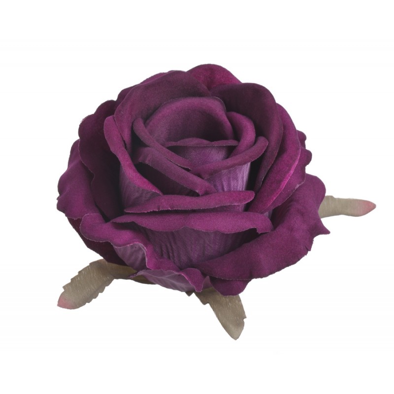 Róża welwetowa główka 6szt/paczka..11cm