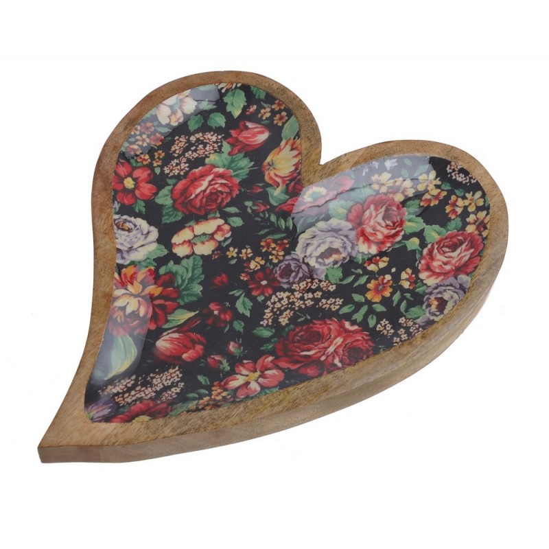Drewniana podstawka serce, Lx2,5cmWx34cmH - art. dekoracyjny