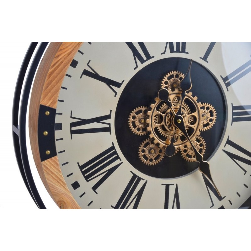 Zegar 60cm, zasilanie 3xAA..60cmL x 8cmW x 73cmH...LT.WOOD-COPPER-CREAM-BLACK