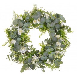 Wianek 60cm - artykuł dekoracyjny...60cmØ8cmH..8-0 pcs......WHITE-GREEN