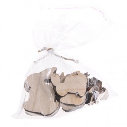 Zające naturalne 18szt..2,5-8cm wykrawanka