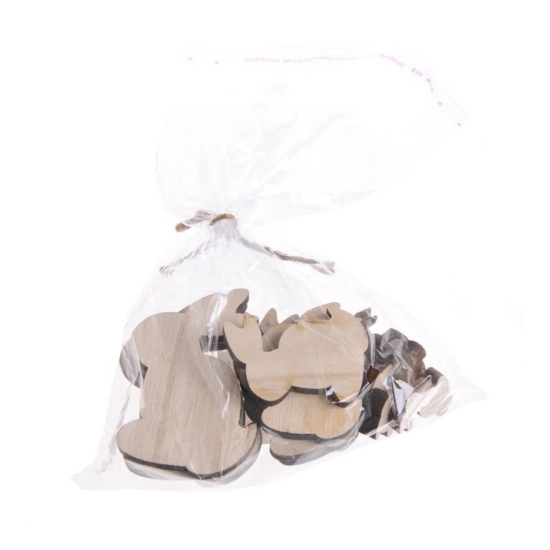 Zające naturalne 18szt..2,5-8cm wykrawanka