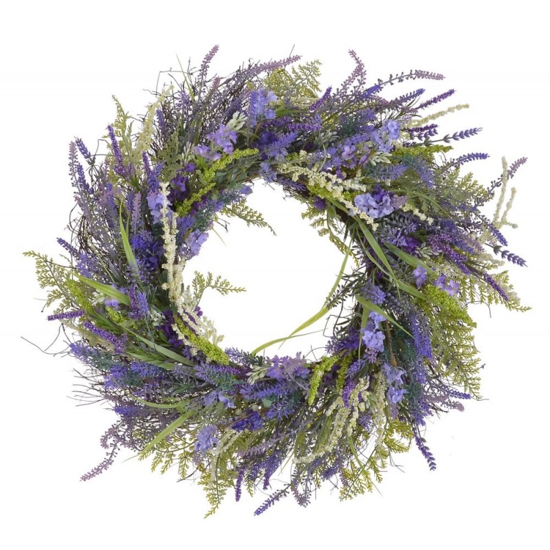 Wianek 60cm - artykuł  dekoracyjny...60cmØ8cmH...PURPLE-WHITE-GREEN