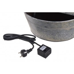 Metalowa fontanna, zasilanie 12V, kabel 1,7m, H75cm