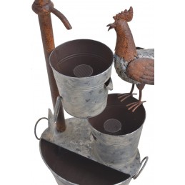 Metalowa fontanna, zasilanie 12V, kabel 1,7m, H75cm