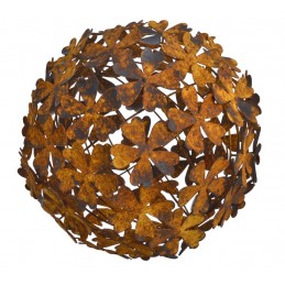 Metalowa kula z kwiatów D37cm..37cm∅...RUSTY + kula z kwiatami D27cm