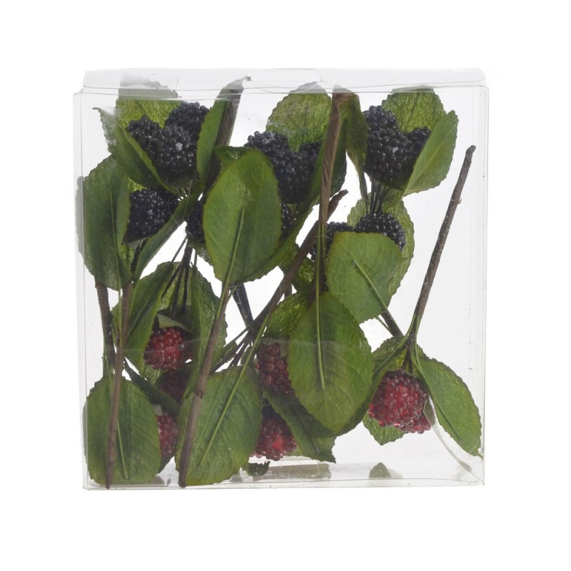 Malinki/ jeżyny 3szt-pęcz x12..10cm...RED-BLACK